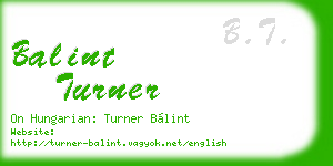 balint turner business card